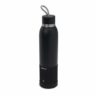 iHome iBTB2BB Bezprzewodowy głośnik Bluetooth z butelką termiczną trzymającą niską temperaturę, kolor czarny