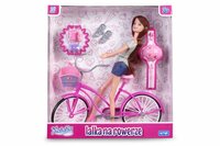 Lalka Natalia na rowerze 29cm 123467 ARTYK