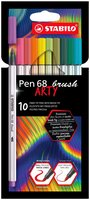Flamaster STABILO Pen 68 brush etui kartonowe 10 szt. ARTY (nowe kolory 2022) 568/10-21-20