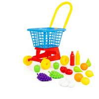 Polesie 42989 Wózek Supermarket + Zestaw zakupowy w siatce
