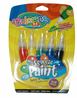 Farby w tubach z pędzelkiem 5kol blister COLORINO 66037