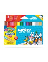 Pastele olejne trójkątne 12 kolorów Colorino Kids Mickey