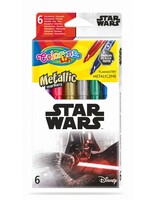 Flamastry 6 kolorów metaliczne Colorino Kids Star Wars
