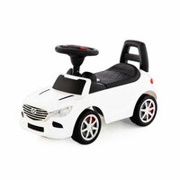 Polesie 84514 Samochód-jeździk SuperCar Nr4 z sygnałem dźwiękowym biały jeździdełko auto pojazd
