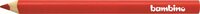 Kredka BAMBINO 12szt (1op=1szt.) w drewnie trójkątna, czerwona MAJEWSKI