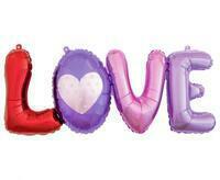 Balon foliowy samozamykający Litery LOVE / 74x29 cm BF-LTLV