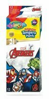 Farby tempera 12 kolorów w tubach 12 ml Avengers Colorino Kids 91451