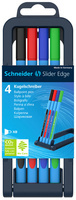 Długopisy SCHNEIDER Slider Edge, XB, 4szt., blister