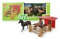 Zestaw zagroda dla koni DIY + figurki koni 3szt. 175282
