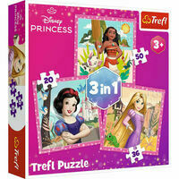 Puzzle 3w1 Piękne kwiaty. Disney Princess 34875 Trefl