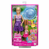 Lalka Barbie Family & Friends Siostry Malibu i Chelsea na pikniku JBF43 MATTEL
