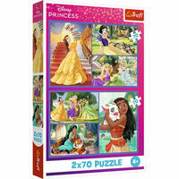 Puzzle 2x70el Bajkowe dni. Księżniczki 34440 Trefl