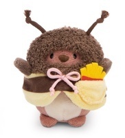 NICI 61142 Maskotka Miś Nomo 8cm z frytkami i kostiumem pszczółki w pudełku prezentowym MyMochi