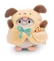 NICI 61144 Maskotka Chomik Shai 8cm z ciasteczkami i kostiumem psa w pudełku prezentowym MyMochi
