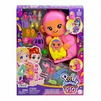 Polly Pocket Kompaktowa torebka Małpka Rio z dzieckiem HWP04 MATTEL