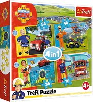Puzzle 4w1 Odważny Strażak Sam 34387 Trefl p8